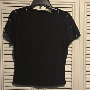 Alice + Olivia Black Pearl Top Size M
